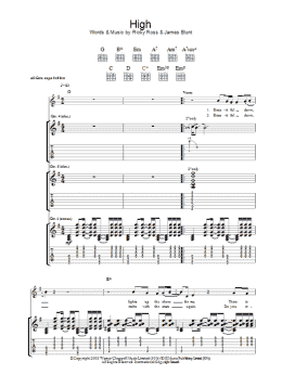 page one of High (Guitar Tab)