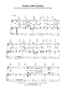 page one of Sweet Little Mystery (Piano, Vocal & Guitar Chords)