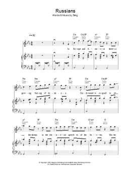 page one of Russians (Piano, Vocal & Guitar Chords (Right-Hand Melody))