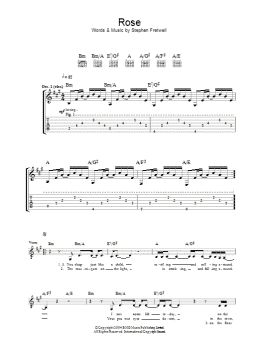 page one of Rose (Guitar Tab)