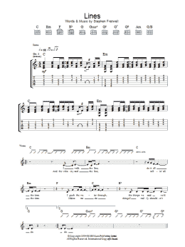 page one of Lines (Guitar Tab)