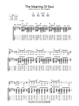 page one of The Meaning Of Soul (Guitar Tab)