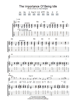page one of The Importance Of Being Idle (Guitar Tab)