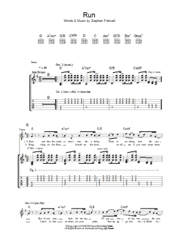 page one of Run (Guitar Tab)