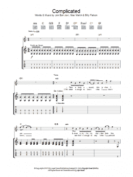 page one of Complicated (Guitar Tab)
