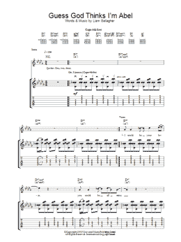 page one of Guess God Thinks I'm Abel (Guitar Tab)