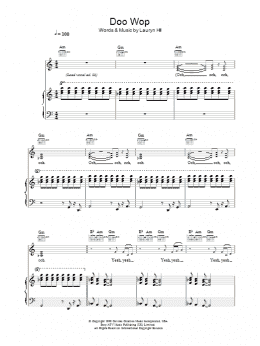 page one of Doo Wop (That Thing) (Piano, Vocal & Guitar Chords)