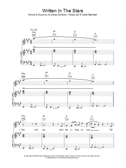 page one of Written In The Stars (Piano, Vocal & Guitar Chords)