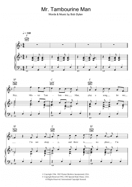 page one of Mr. Tambourine Man (Piano, Vocal & Guitar Chords (Right-Hand Melody))