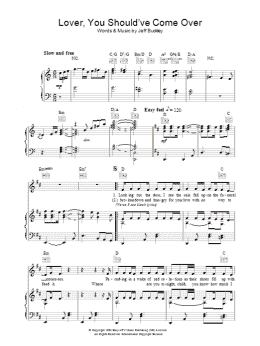 page one of Lover, You Should've Come Over (Piano, Vocal & Guitar Chords)