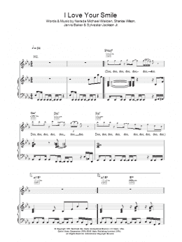 page one of I Love Your Smile (Piano, Vocal & Guitar Chords)