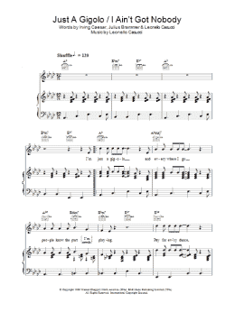 page one of Just A Gigolo / I Ain't Got Nobody (Piano, Vocal & Guitar Chords (Right-Hand Melody))