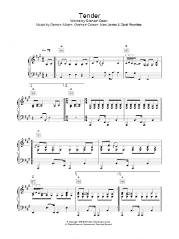 page one of Tender (Piano, Vocal & Guitar Chords)