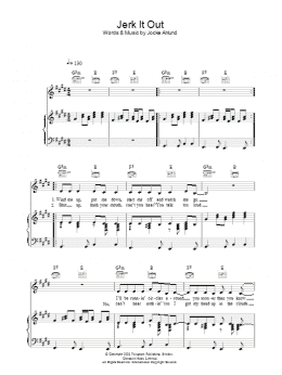 page one of Jerk It Out (Piano, Vocal & Guitar Chords)