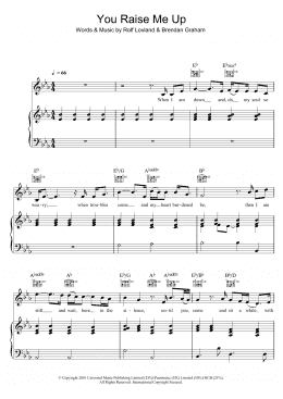 page one of You Raise Me Up (Piano, Vocal & Guitar Chords)