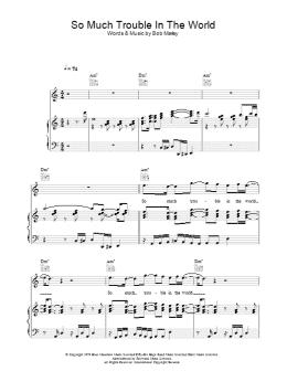 page one of So Much Trouble In The World (Piano, Vocal & Guitar Chords)