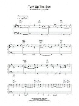 page one of Turn Up The Sun (Piano, Vocal & Guitar Chords)
