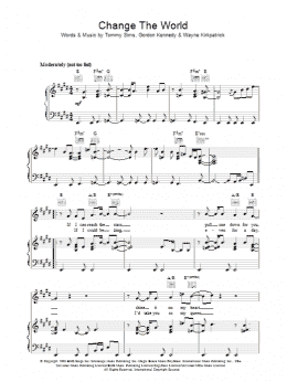 page one of Change The World (Piano, Vocal & Guitar Chords)