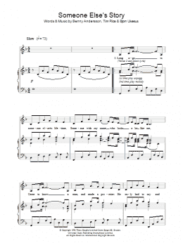 page one of Someone Else's Story (Piano & Vocal)