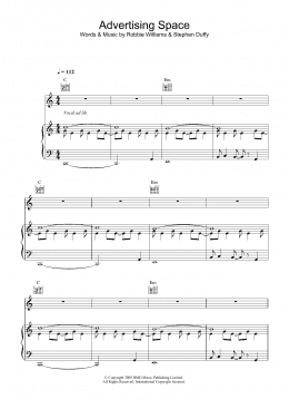 page one of Advertising Space (Piano, Vocal & Guitar Chords)