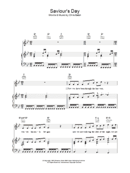 page one of Saviour's Day (Piano, Vocal & Guitar Chords)