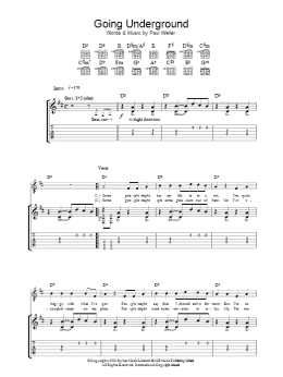 page one of Going Underground (Guitar Tab)