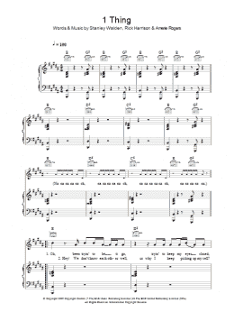 page one of 1 Thing (Piano, Vocal & Guitar Chords)