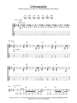 page one of Unbreakable (Guitar Tab)