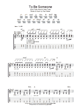 page one of To Be Someone (Didn't We Have A Nice Time) (Guitar Tab)