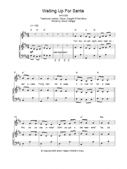page one of Waiting Up For Santa (Piano, Vocal & Guitar Chords)