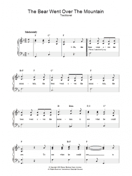 page one of The Bear Went Over The Mountain (Piano, Vocal & Guitar Chords)