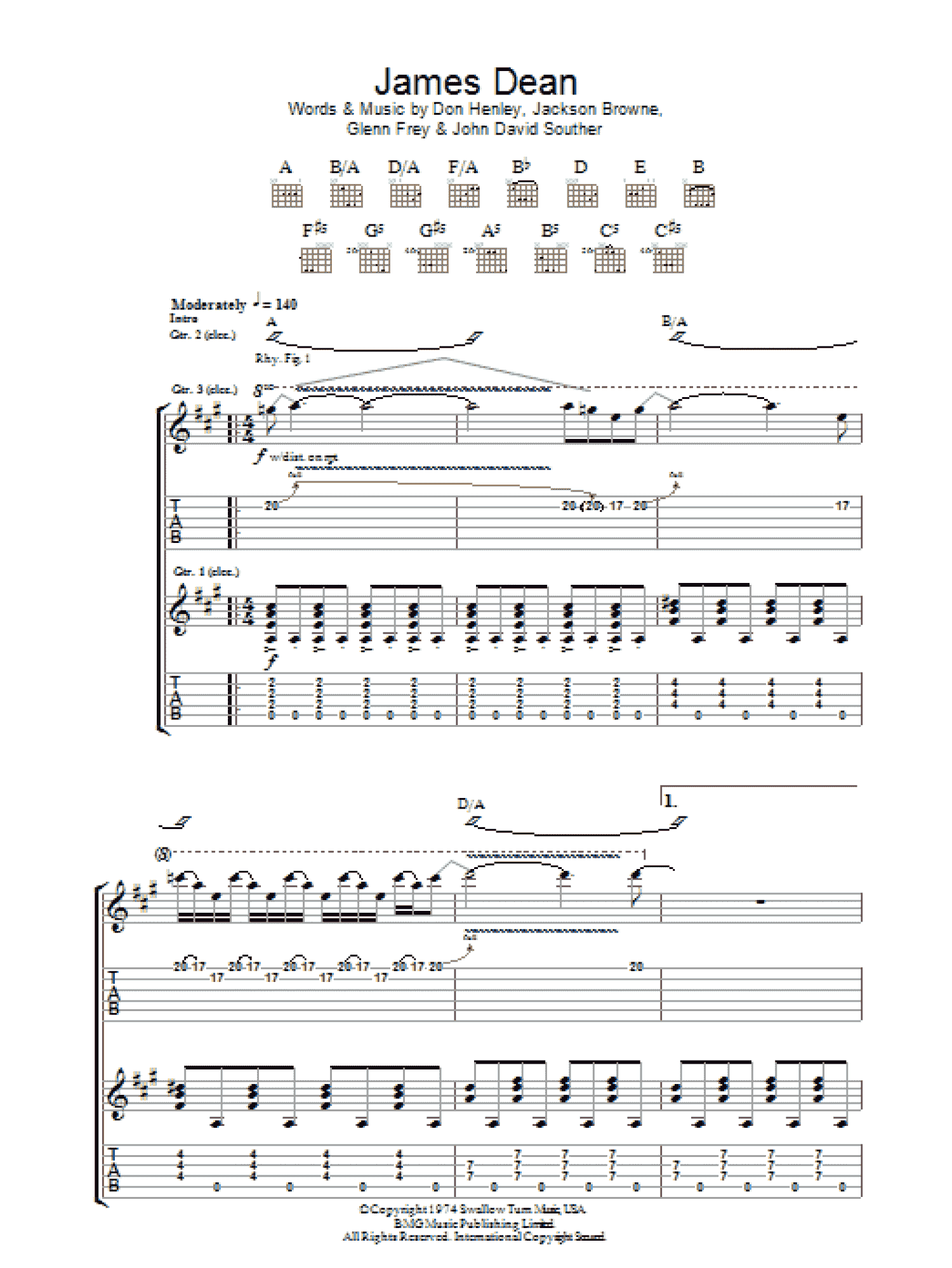 James Dean (Guitar Tab)