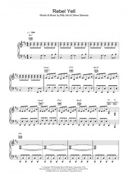 page one of Rebel Yell (Piano, Vocal & Guitar Chords)