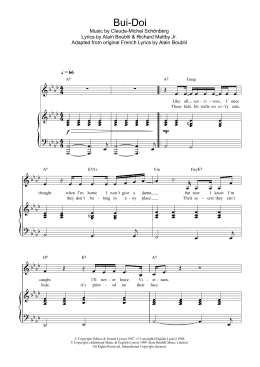 page one of Bui-Doi (from Miss Saigon) (Piano, Vocal & Guitar Chords)