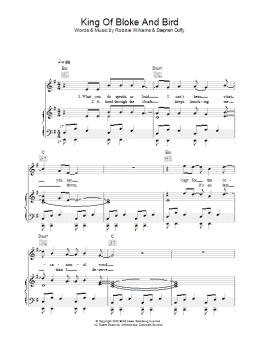 page one of King Of Bloke And Bird (Piano, Vocal & Guitar Chords)