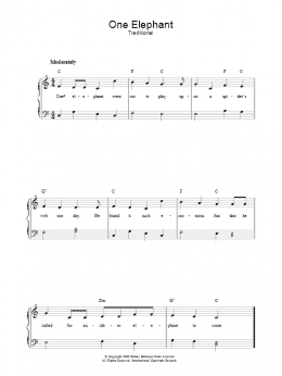 page one of One Elephant (Piano, Vocal & Guitar Chords)