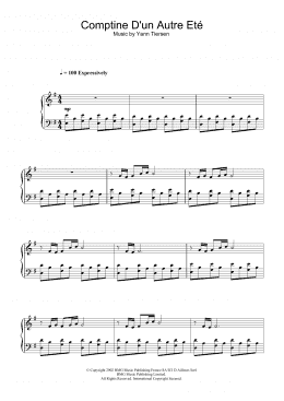 page one of Comptine D'un Autre Ete (from Amelie) (Piano Solo)
