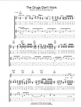 page one of The Drugs Don't Work (Guitar Tab)