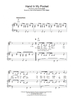 page one of Hand In My Pocket (Piano, Vocal & Guitar Chords)
