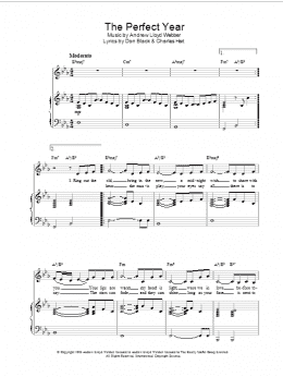 page one of The Perfect Year (Piano, Vocal & Guitar Chords)