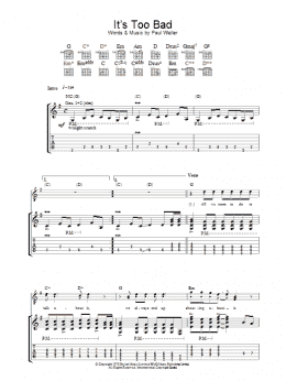 page one of It's Too Bad (Guitar Tab)