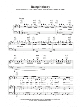 page one of Being Nobody (Piano, Vocal & Guitar Chords)