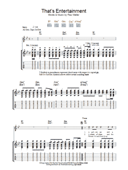 page one of That's Entertainment (Guitar Tab)