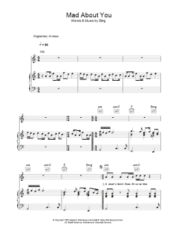 page one of Mad About You (Piano, Vocal & Guitar Chords)