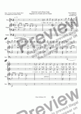 page one of Easter Hymn Christ the Lord is Ris'n Today