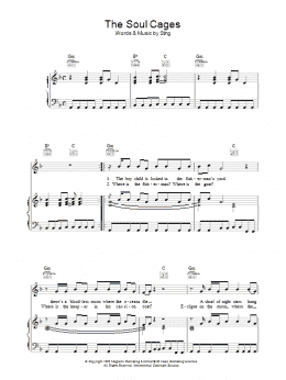 page one of The Soul Cages (Piano, Vocal & Guitar Chords)