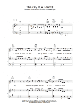 page one of The Sky Is A Landfill (Piano, Vocal & Guitar Chords)