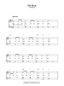 page one of Old Blue (Piano, Vocal & Guitar Chords)