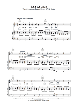 page one of Sea Of Love (Piano, Vocal & Guitar Chords)