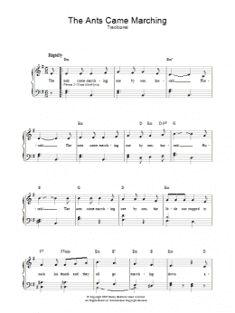 page one of The Ants Came Marching (Piano, Vocal & Guitar Chords)